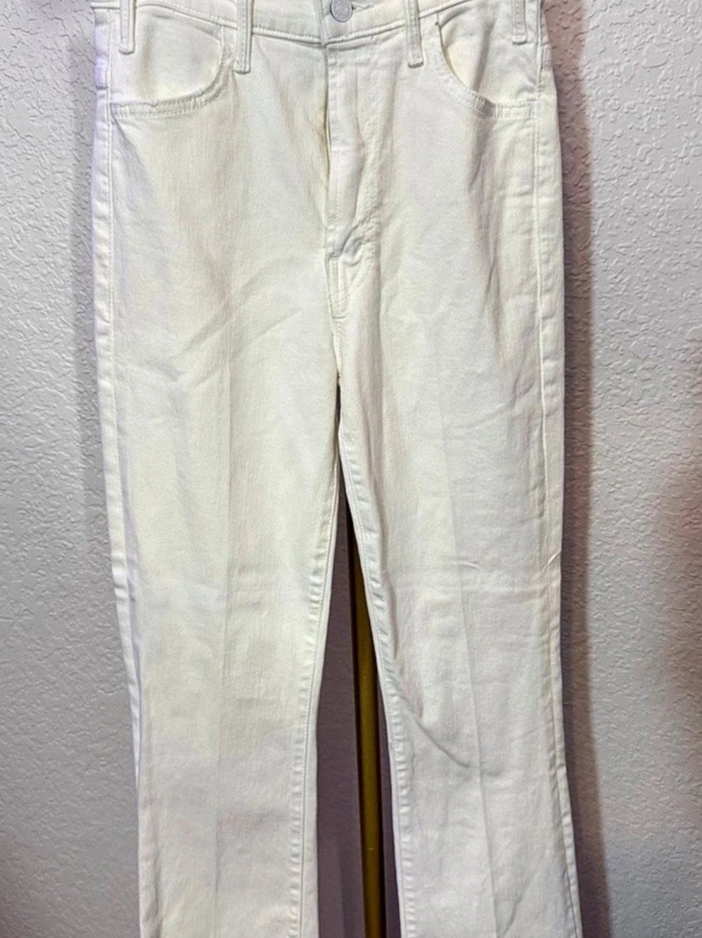 Mother The Hustler Ankle Fray Ankle Fray Jeans in White Waist 27 NWT (B3)